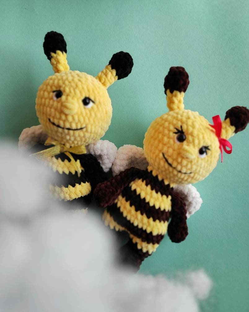 Crochet Bee Patterns 2 in 1 Amigurumi Bee Boy and Girl Etsy