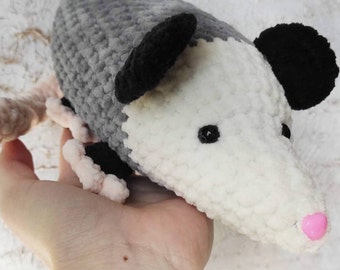 Opossum Crochet Pattern: Beginner Amigurumi Plush (PDF Pattern)
