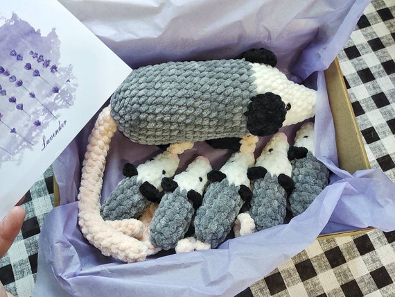 Family Opossum Plush Possum Mama and Baby stuffed Animal Opossum Crochet Toys Toddler Toys Small Opossum Patty the Opossum Etsy UK