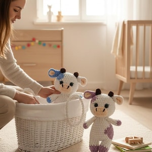 Plush Cow Crochet Kit with Pattern and Materials, Beginner Friendly DIY Toy for Cozy Craft Evenings image 12
