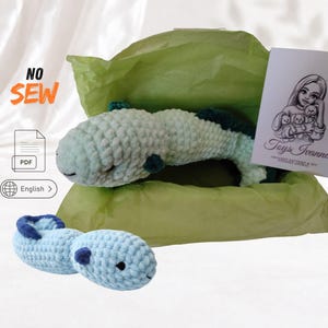 No Sew Aal Häkelanleitung, PDF, Plüsch Meerestier Amigurumi, anfängerfreundliches Häkelprojekt