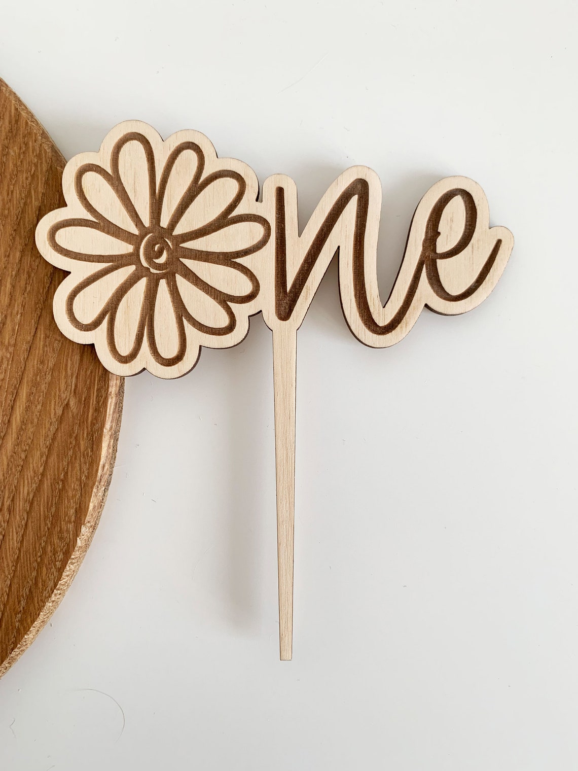 Laser Cut Files One cake topper SVG, Daisy First Birthday, 1st birthday ...