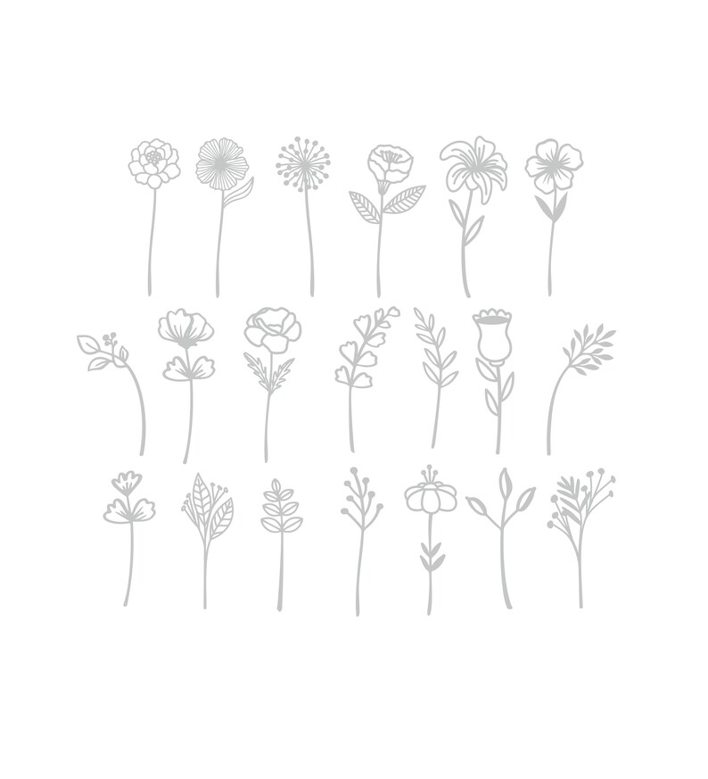 Wildflowers SVG Bundle Laser Cut File, Wood Florals Mothers day gift, 20 Designs image 7