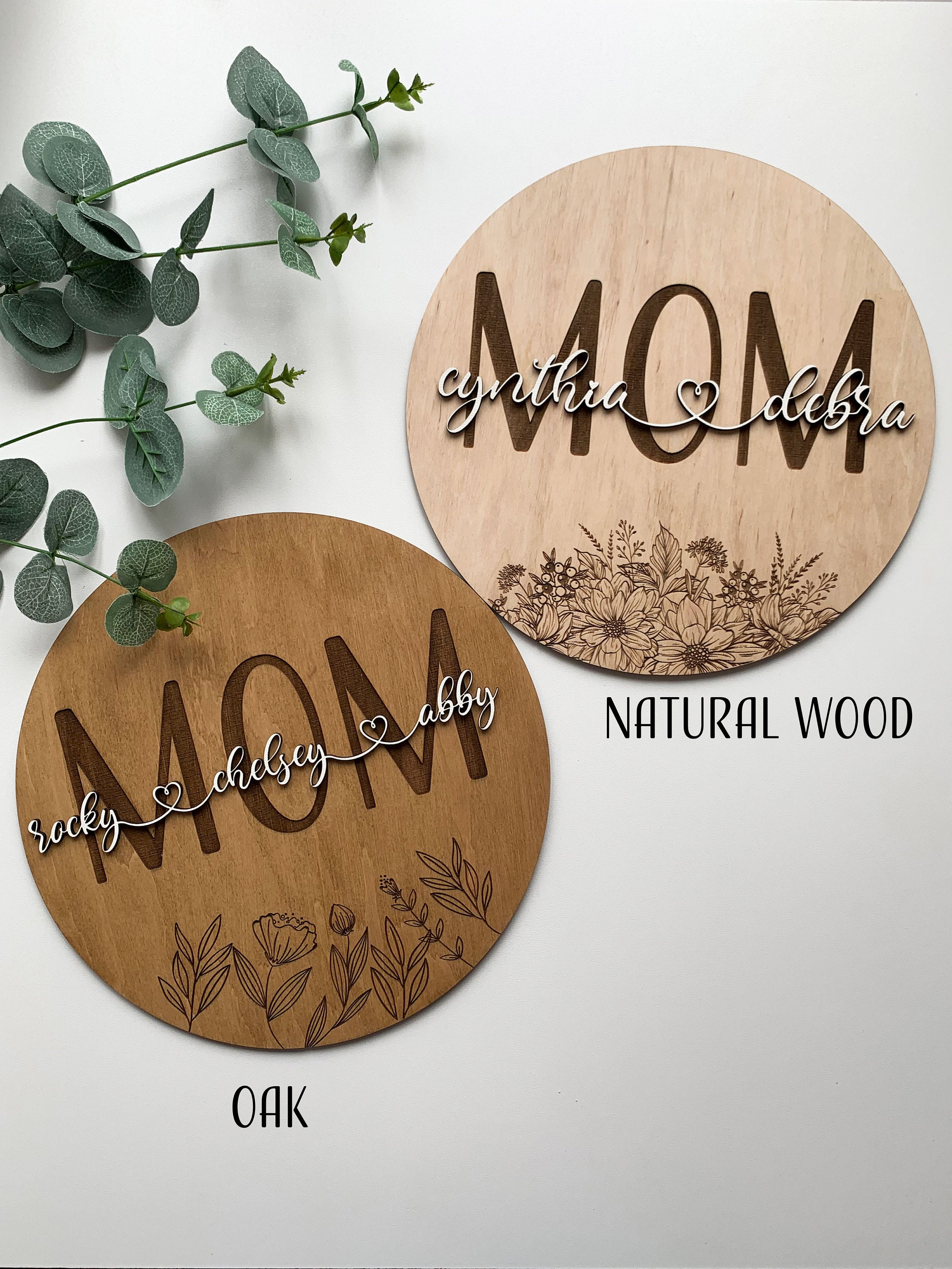 Personalized Mother day gift from daughter Mom sign with kids Etsy