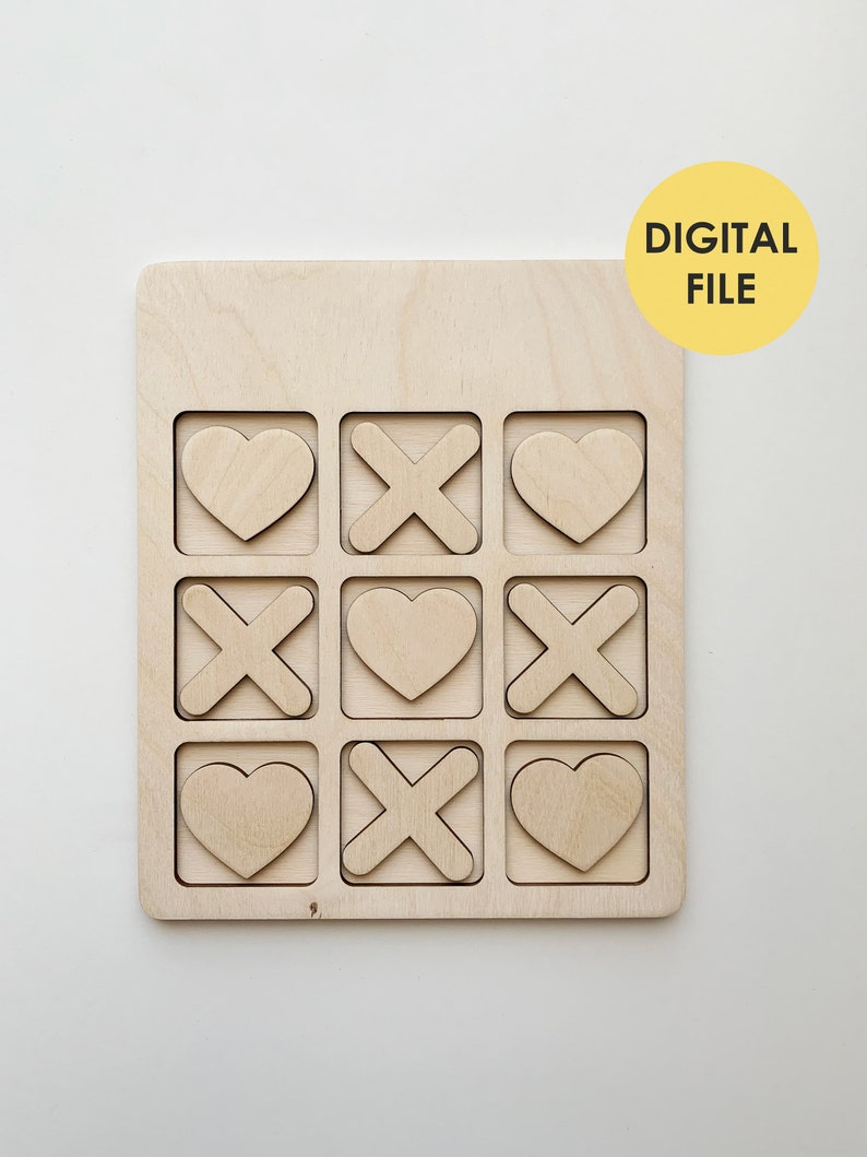 Laser Cut Files, Tic Tac Toe Easter Fun Digital Cut Files SVG, DXF, DWG ...