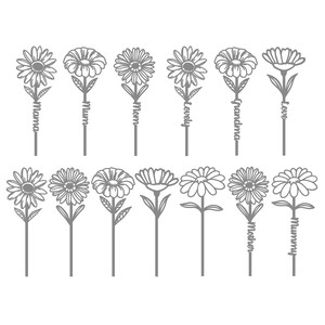 Standing Daisy SVG Bundle, Mother's Day Flowers, Mom Flower Gift Laser Cut File Glowforge image 5