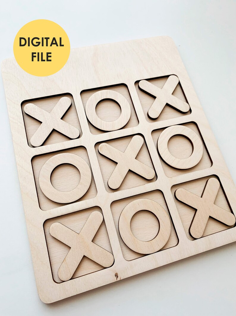 Laser Cut Files, Tic Tac Toe Easter Fun Digital Cut Files SVG, DXF, DWG ...