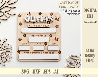 First Day of School Board SVG - Etsy