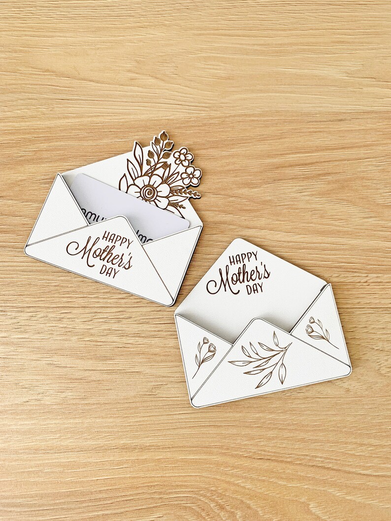 Laser Cut File Mothers Day Gift Card Holder SVG Etsy