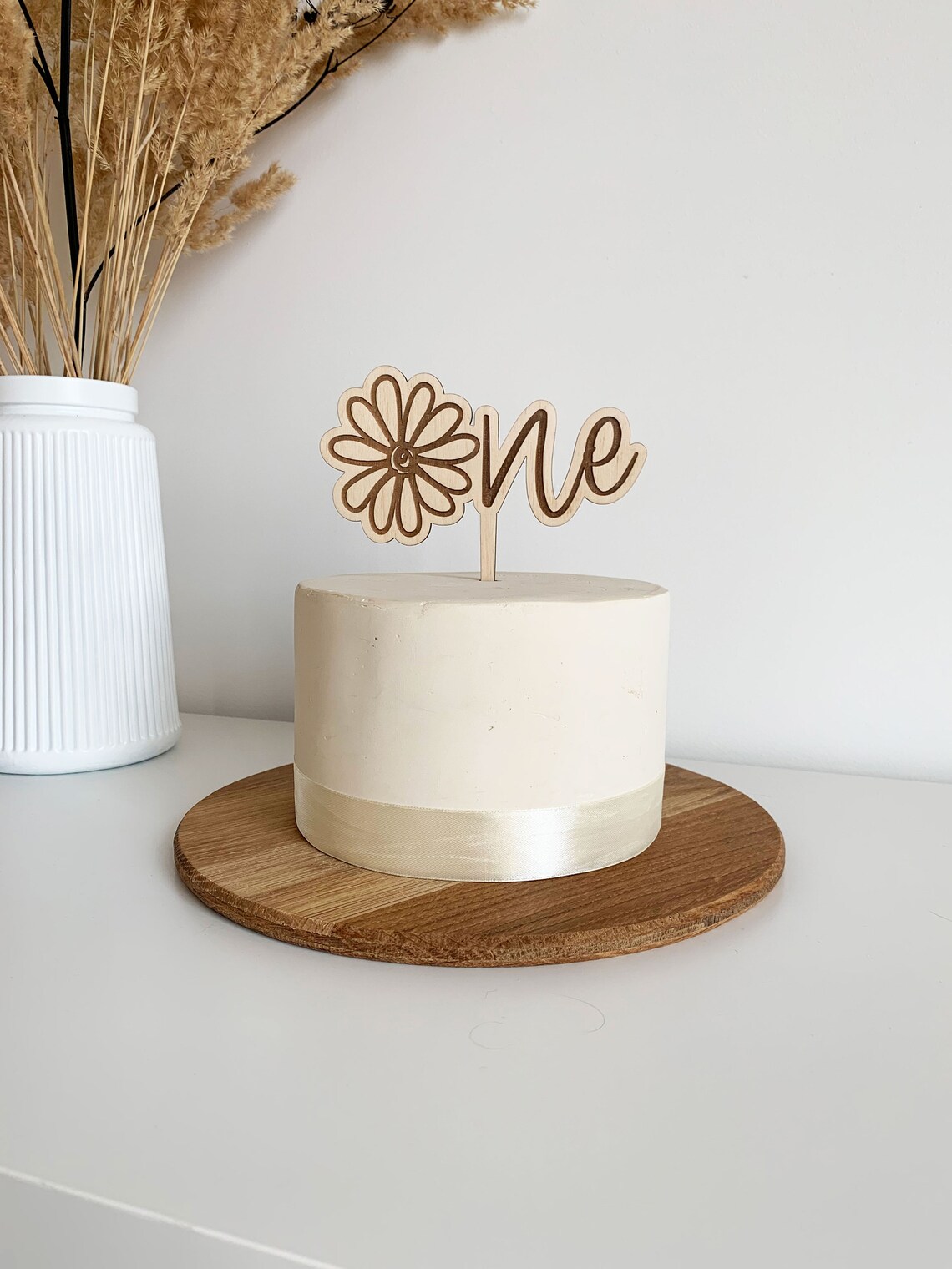 Laser Cut Files One cake topper SVG, Daisy First Birthday, 1st birthday ...