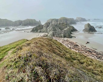 Bandon Sea Stacks 2 Southern Oregon Coast Downloadable Print, Digital, Printable Photograph, Color