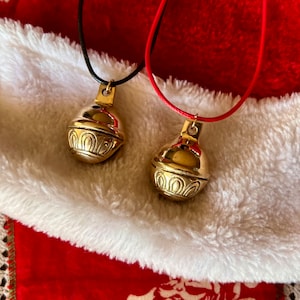 Brass Sleigh Bell Ornament: Holiday Stocking Stuffer with Cord