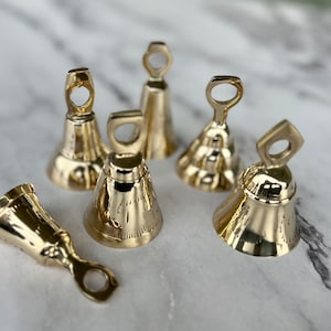 Brass Bells Set of 6: Medium Size, Variety of Tones