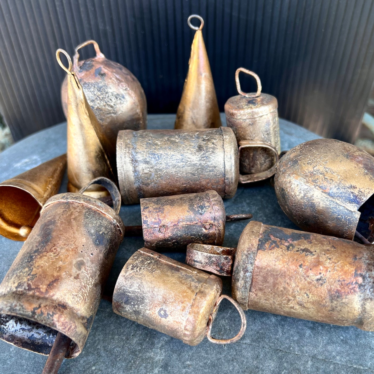 Image of Rustic Old World Tin Bells