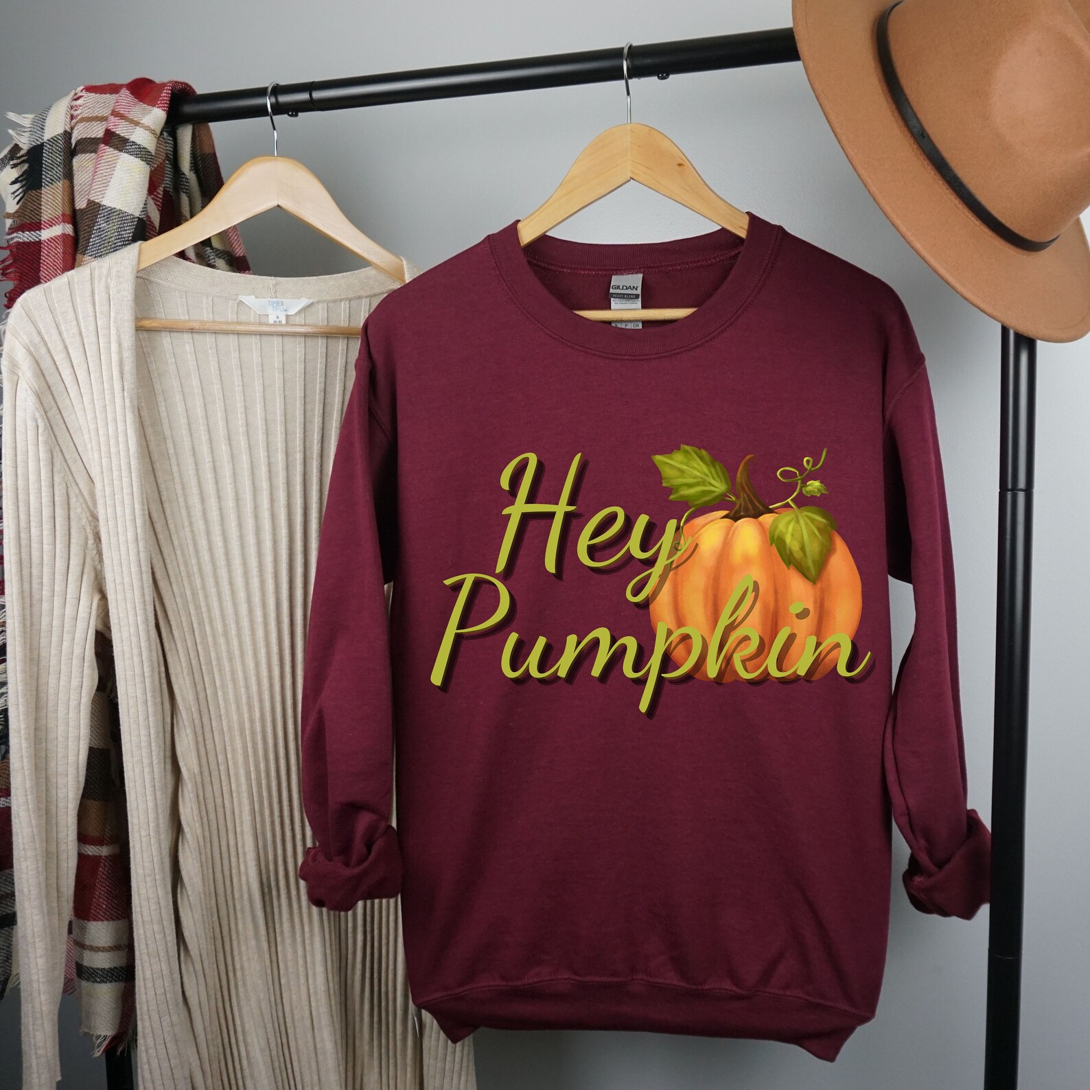 Hey Pumpkin Cute Fall Sweatshirt Pumpkin Shirt Fall | Etsy