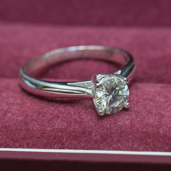 Charles and Colvard Moissanite Ring, Moissanite Engagement Ring