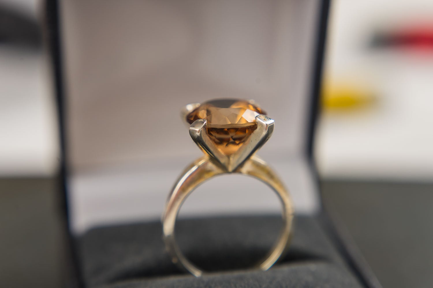 8ct Imperial Topaz Ring, Industrial Design Imperial Topaz, Champagne ...