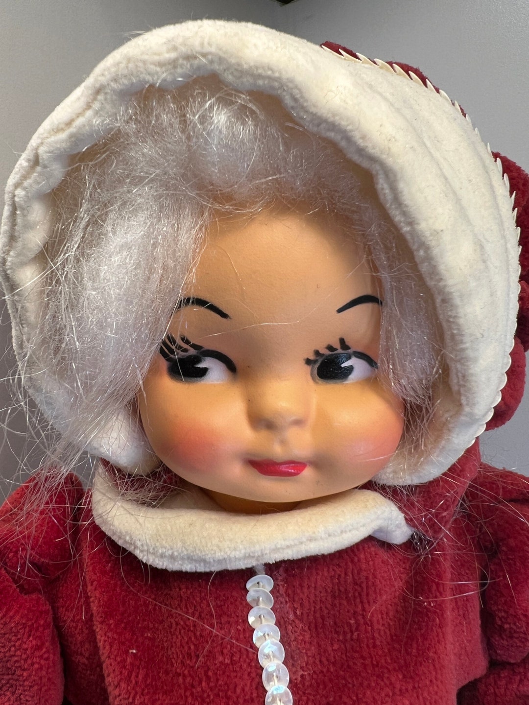 Vintage Mrs. Claus Standing Doll Etsy