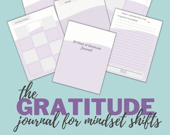 Printable 30 Day Gratitude Journal | Guided Gratitude Prompts