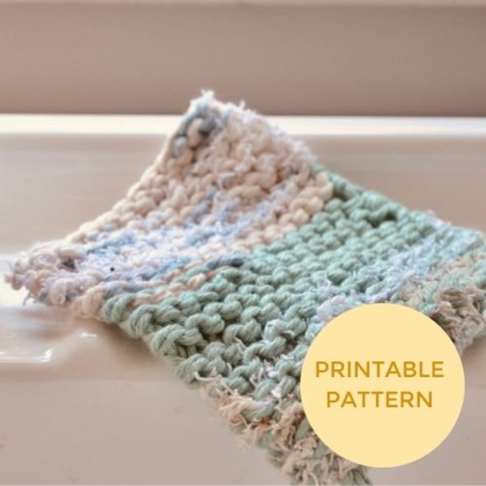 KNIT PATTERN Scrubby Dishcloth Pattern Simple Dishcloth Etsy UK