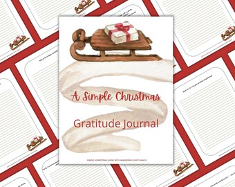 Christmas Gratitude Journal | 30 Day Gratitude Journal Prompts | Christmas Gratitude Activity | Christmas Advent Journal