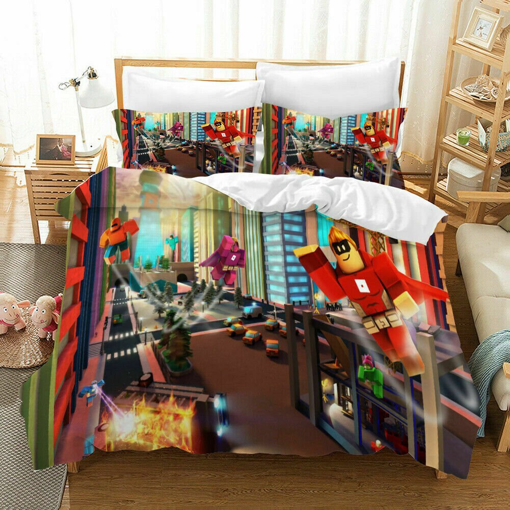 Roblox Bedding Set Roblox Duvet Cover Birthday Gift Gift Etsy