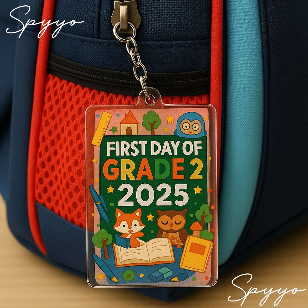 Student Org Key Chain Custom First Day of School Keychain 2025, Personalized Grade Tag ...