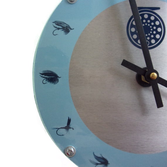 Minimalist Fly Fishing Wall Clock 