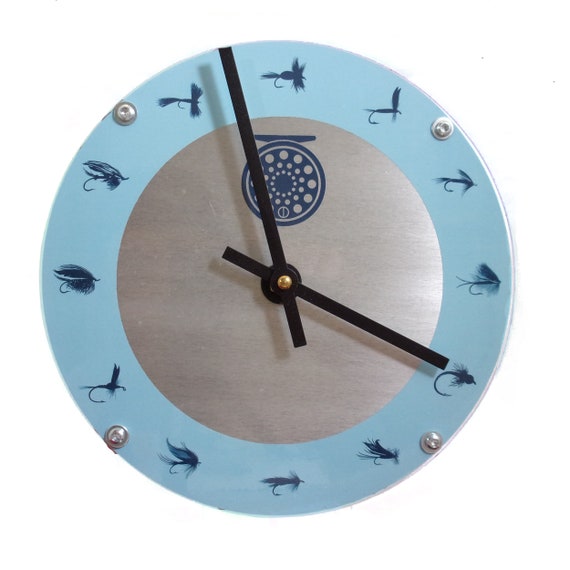 Minimalist Fly Fishing Wall Clock 