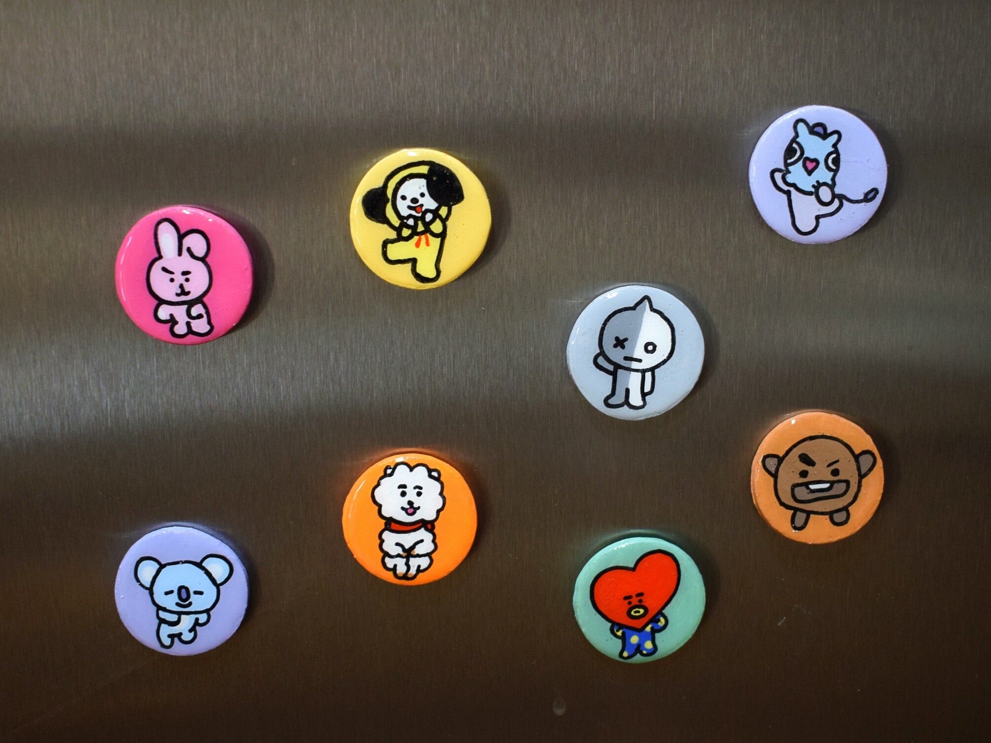 Pin de arcilla / pin BT21 / pin BTS / imán BT21 / imán BTS / Etsy