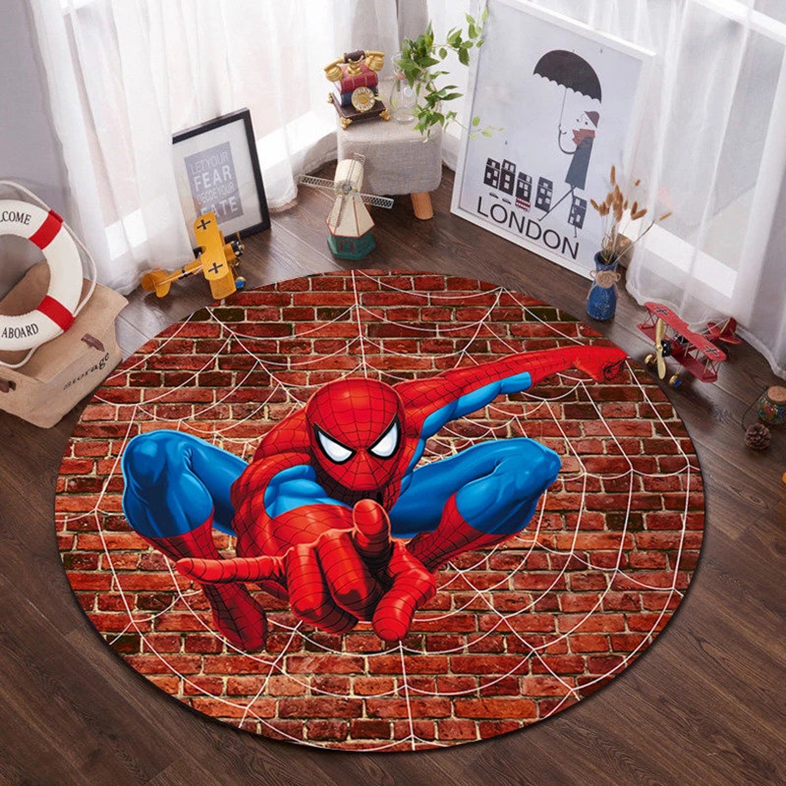 Disney Kids Playmat Floor Mats Anti Slip Mat Cartoon Spiderman Etsy