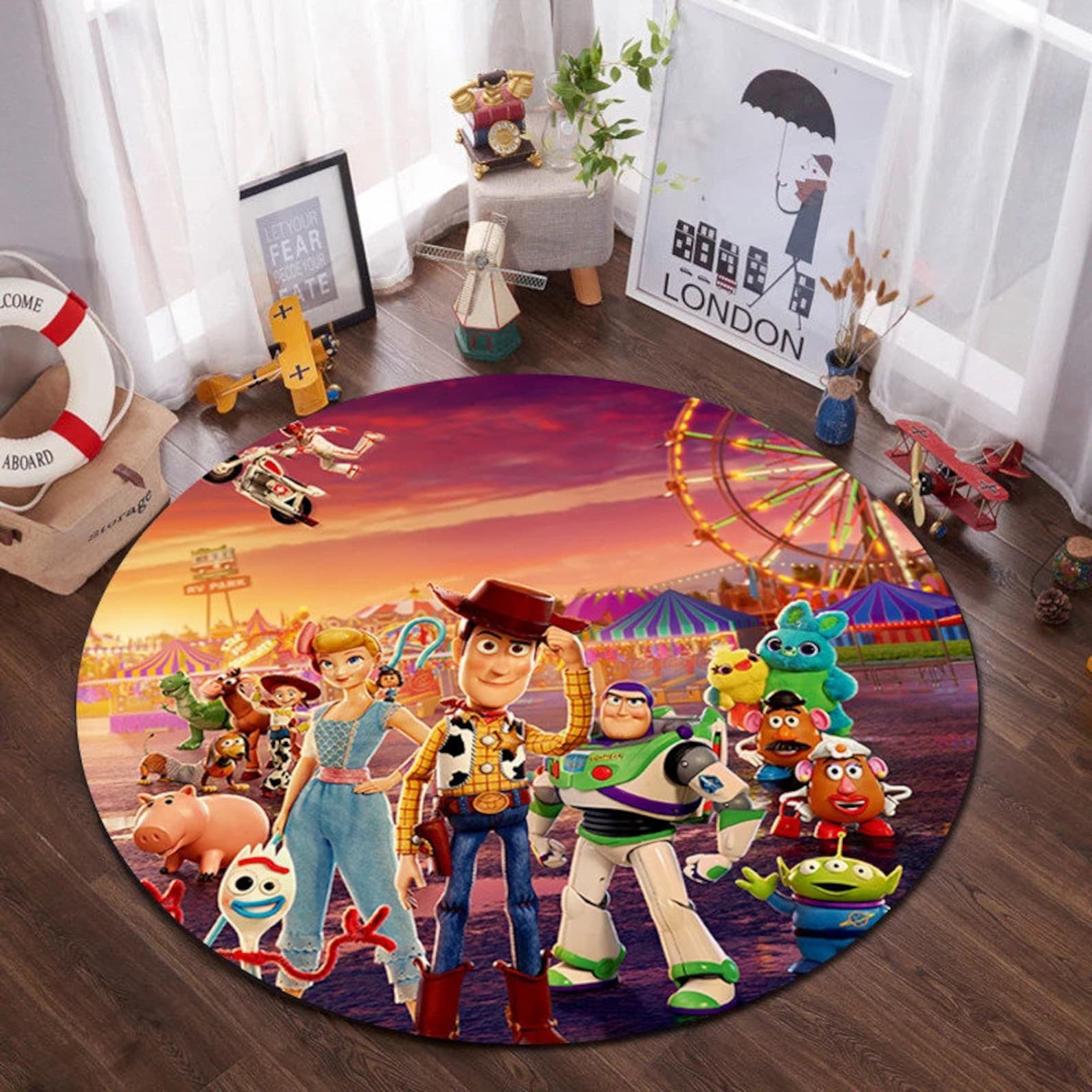 Disney Kids Playmat Floor Mats Anti Slip Mat Cartoon Printed Etsy