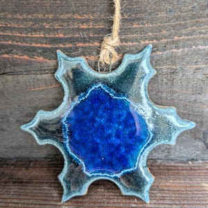 Snowflake Sea Glass Ornament