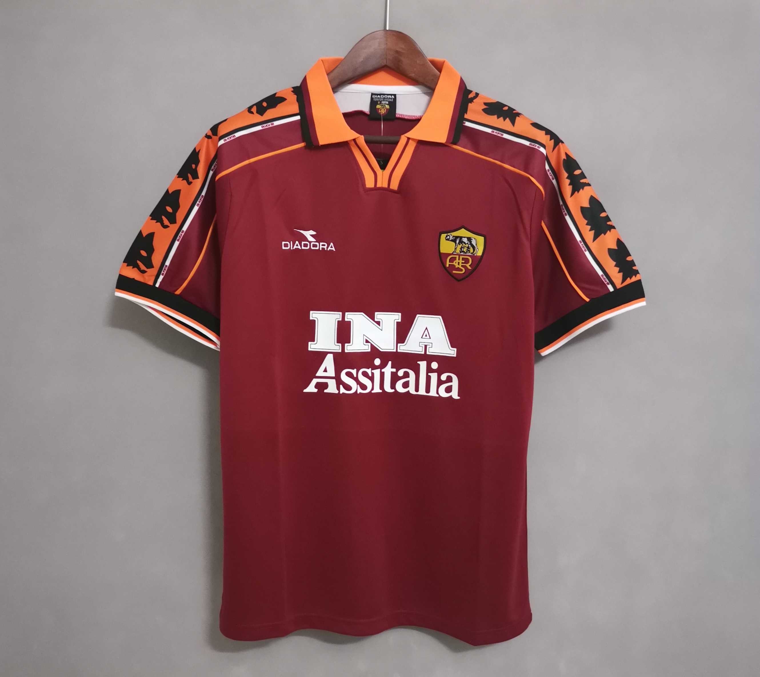 Retro 1998/1999 Como roma Home Soccer Jersey Football Shirt - Etsy