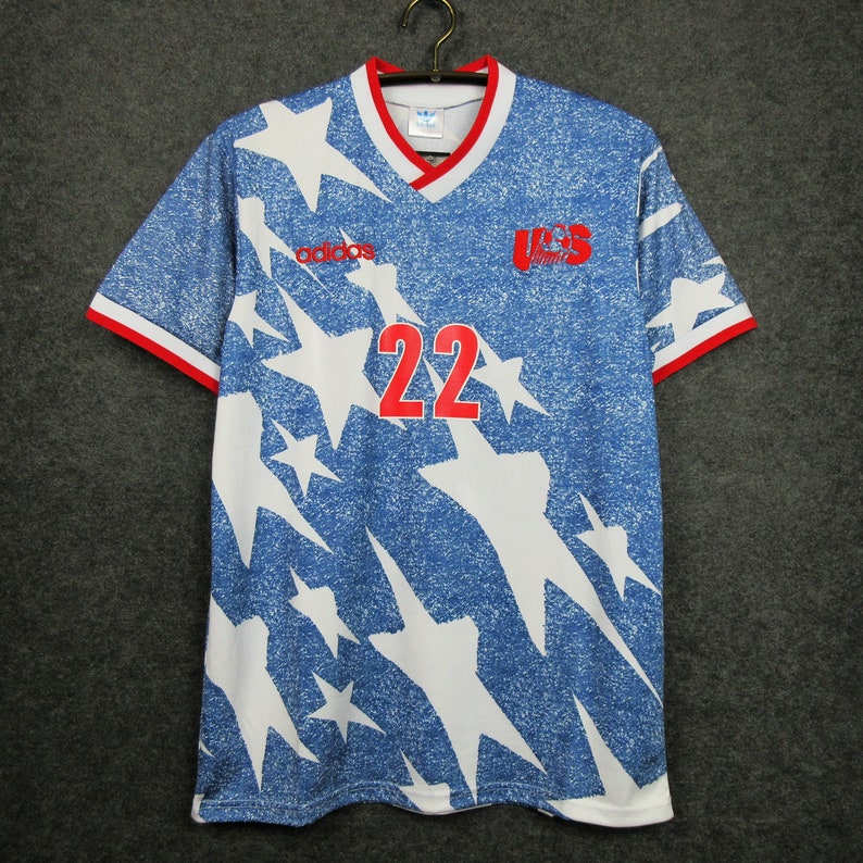 Retro 1994 USA Soccer Jersey football Shirt Mens Adult Lalas Etsy