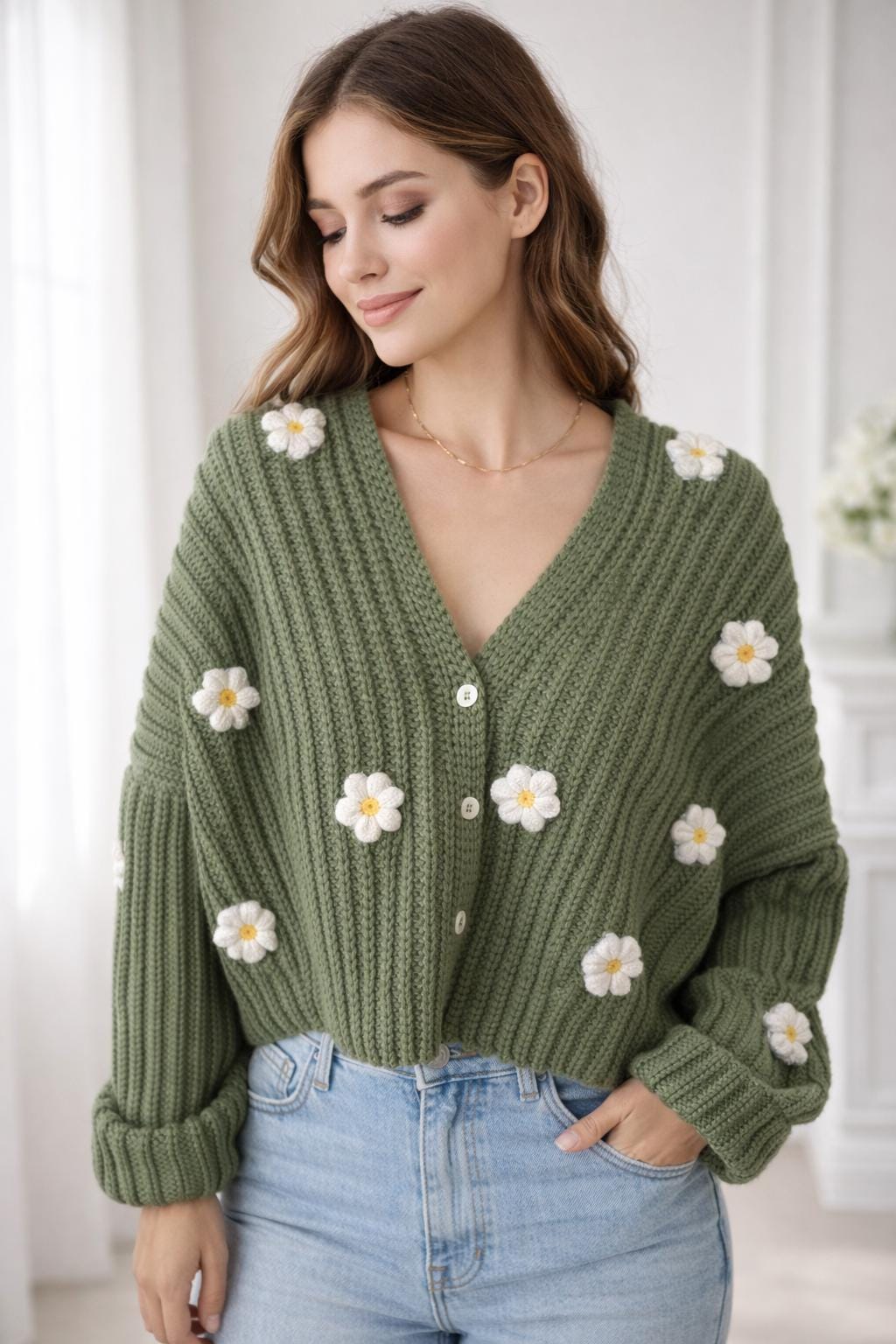 トップス FLOWER  RRL APPLIQUED WOOL CARDIGAN il_fullxfull.7720398726_rel7.jpg