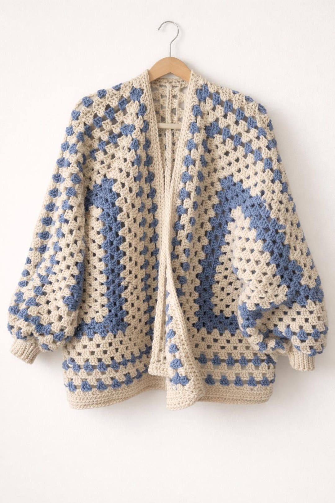 Customizable Hexagon Cardigan Crochet Oversized Made to Order