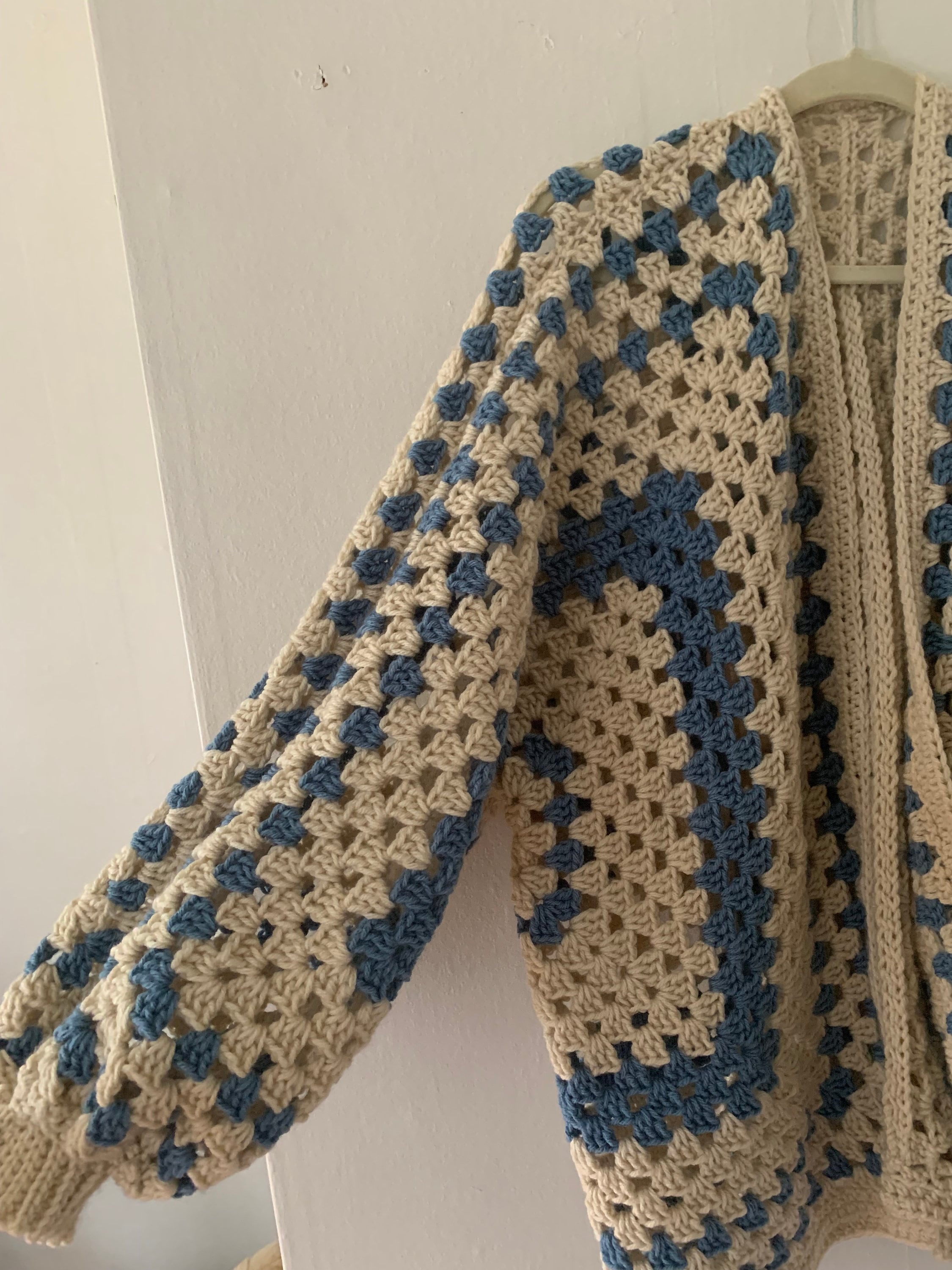 Customizable Hexagon Cardigan Crochet Oversized Made to