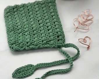 Crochet Bonnet PATTERN only - Fern Bonnet Newborn Baby Toddler Child (English)