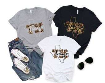Texas with leopard- T- shirt