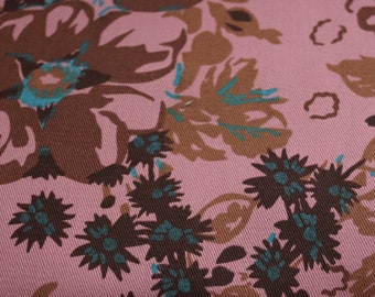 花柄の厚手コットン生地、ヤード単位で販売