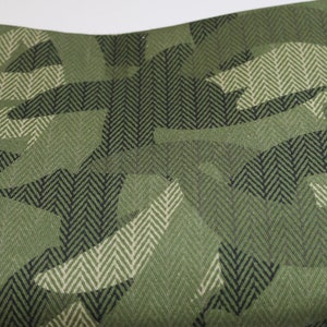 Twill Cotton Khaki/Camoflauge Print, sold by the yard