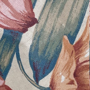 Floral Cotton Chintz Fabric by the yard, 55"