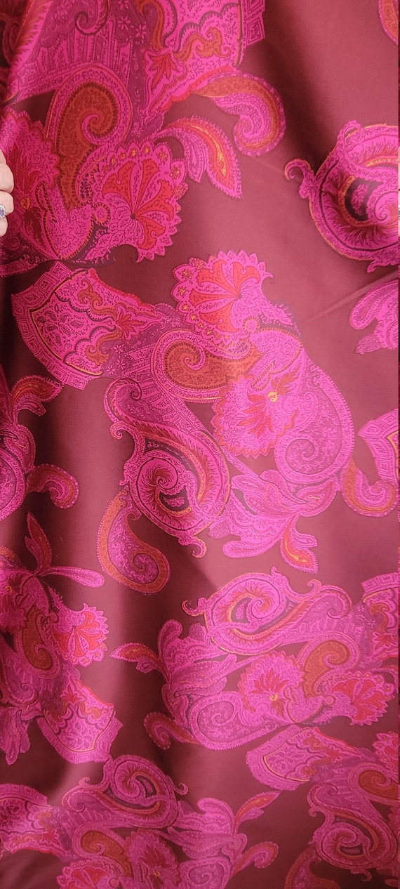 Beautiful Red and Pink Paisley Sold by the Yard | Etsy