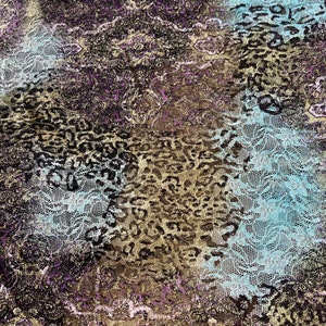 Sheer Poly Mesh, abstract/animal print