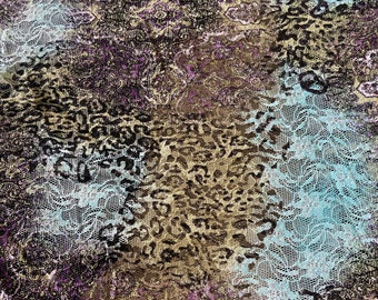 Sheer Poly Mesh, abstract/animal print