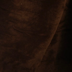 Brown Poly/Cotton Faux Suede Fabric by the yard