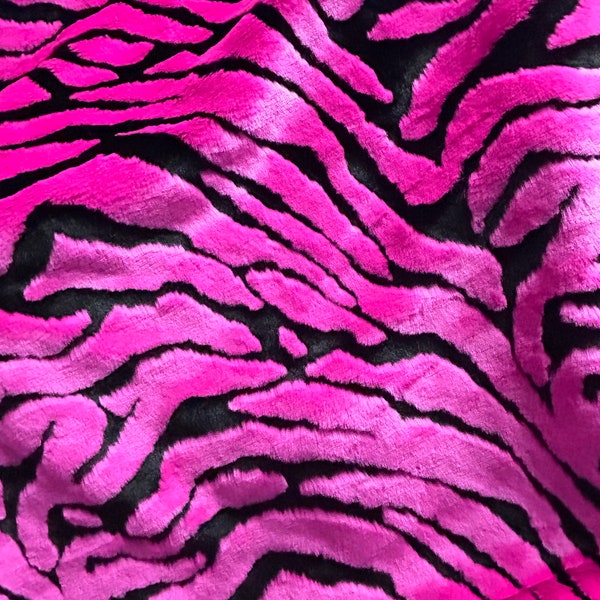 Pink Zebra Faux Fur