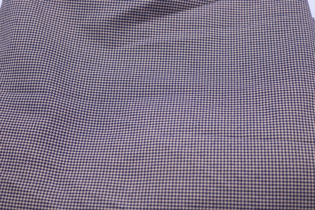 Spanish Mocha Houndstooth Poly-Cotton Woven