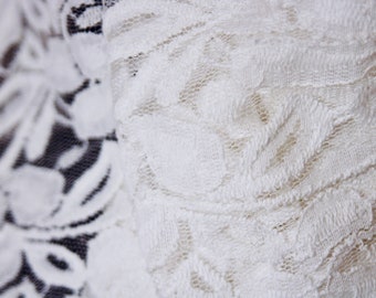 White Lace, Cotton Blend, sold by the YARD